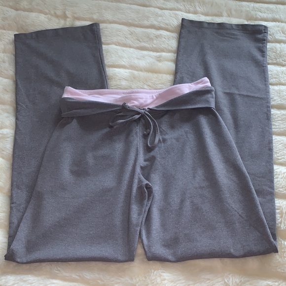 Tuff athletics Y2K grey and pink flare leg yoga Athletic pants M Rare - Picture 3 of 7